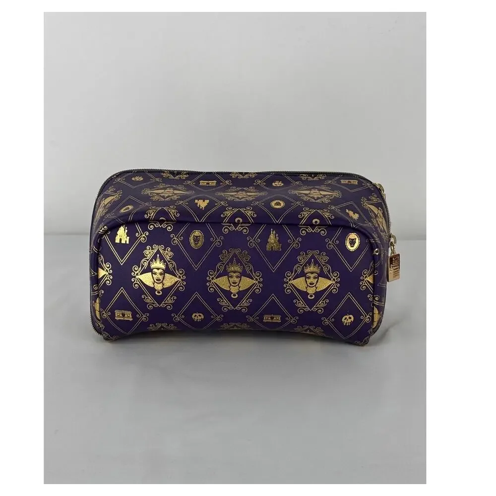 Bath And Body Works Villains Evil Queen Make Up Cosmetic Bag Purple Gold Zip New